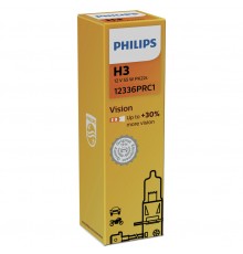 Лампа 12336PRC1 H3 12V- 55W (PK22s) ( +30% света) (Premium) Vision PHILIPS