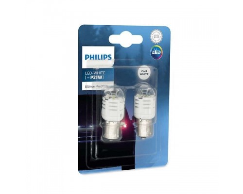 Лампа светодиодная 11498U30CWB2 P21W 12V-LED (BA15s) 6000K 1.75W (к.уп.2шт.) White Ultinon Pro3000 LED PHILIPS