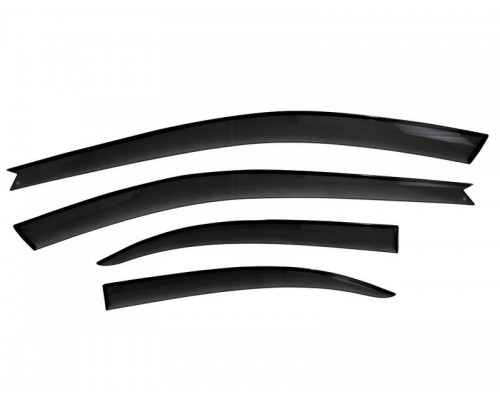 Дефлекторы на боковые окна для CITROEN C4  AirCross 2012-2016 Peugeot 4008 2012-2017 original с хром молдингом из нерж стали