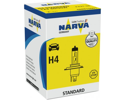 Лампа 48881 H4 12V- 60/55W (P43t) NARVA