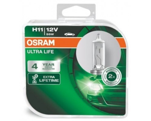 Лампа 64211ULT-HCB H11 12V 55W PGJ19-2 (3+1 года гарантии) ULTRA LIFE OSRAM