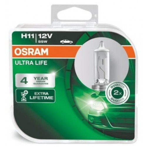 Лампа 64211ULT-HCB H11 12V 55W PGJ19-2 (3+1 года гарантии) ULTRA LIFE OSRAM