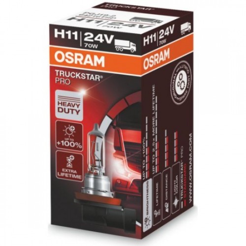 Лампа 64216TSP H11 24V 70W PGJ19-2 (на 110% больше света на дороге) TRUCKSTAR PRO OSRAM