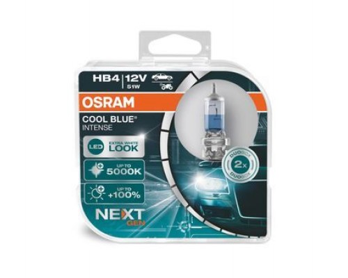 Лампа 9006CBN-HCB HB4 12V 51W P22d (5000К) COOL BLUE INTENSE NEXT GEN OSRAM