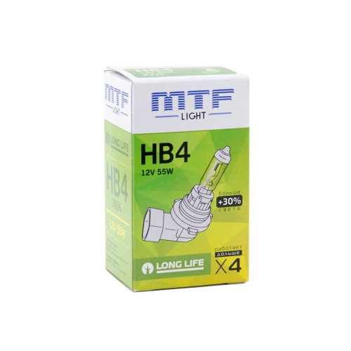 Галогенная лампа MTF HB4/9006 12V 55W - Standard +30%