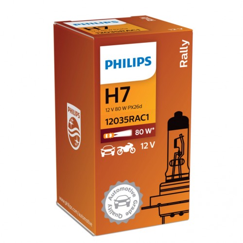 Лампа 12035RAC1 H7 12V- 80W (PX26d) Rally for off-road only PHILIPS