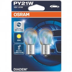 Лампа 7507LDA-02B PY21W 12V 21W BAU15s (опаловый оттенок покрытия колбы) DIADEM OSRAM