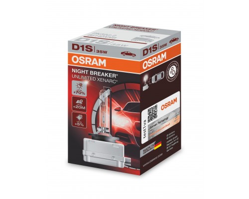 Лампа автомобильная Osram "Xenarc Night Breaker Unlimited", D1S 35W PK32d-2. 66140XNB