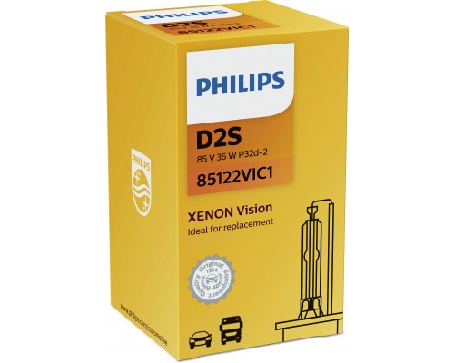 Лампа ксеноновая 85122VIC1 D2S 85V-35W (P32d-2) Vision PHILIPS