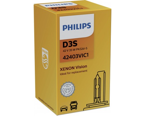 Лампа ксеноновая 42403VIC1 D3S 42V-35W (PK32d-5) Vision PHILIPS