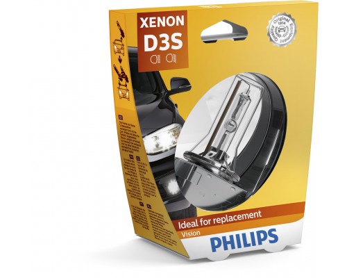 Лампа ксеноновая 42403VIS1 D3S 42V-35W (PK32d-5) Vision PHILIPS