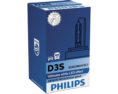 Лампа ксеноновая 42403WHV2C1 D3S 42V-35W (PK32d-5) WhiteVision PHILIPS