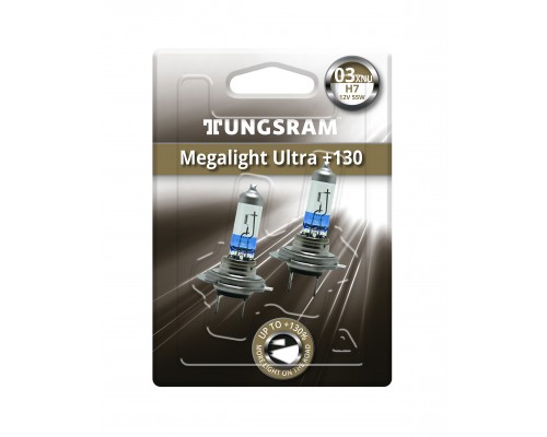 Автолампа H7 12V- 55W (PX26d) (+130% света) Megalight Ultra +130 (блистер.2шт.) 93108038