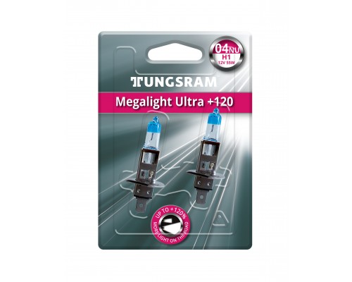 Автолампа H1 12V- 55W (P14,5s) (+120% света) Megalight Ultra +120 (блистер 2шт.) 93105797